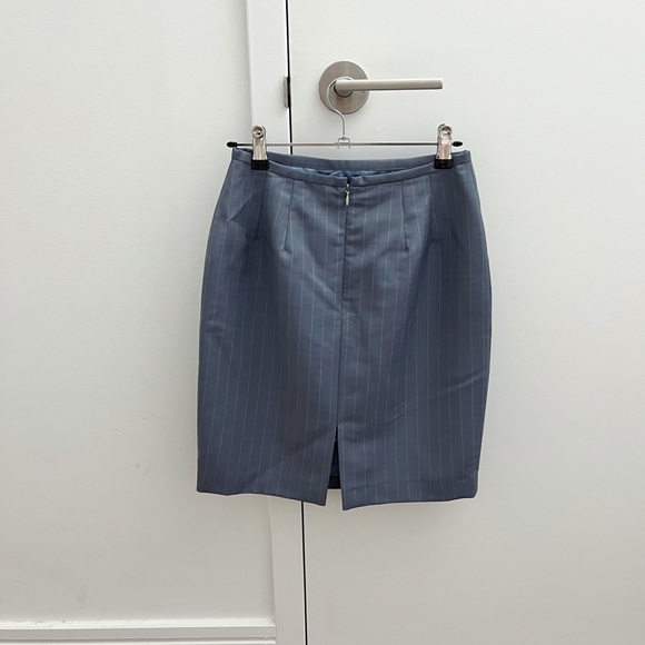 NWT lafayette 148 gray wool skirt size 2 Petite - Picture 3 of 6